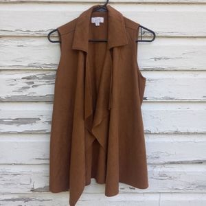 Womens Mud pie brown vest s/m